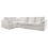 (Silver, 5 Seater Left Hand Facing Corner) Delta Fullback Cord Corner Sofa Range 1
