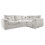 (Silver, 4 Seater Right Hand Facing Corner) Delta Fullback Cord Corner Sofa Range 1