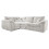 (Silver, 4 Seater Left Hand Facing Corner) Delta Fullback Cord Corner Sofa Range 1