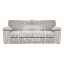 (Silver, 3 Seater) Delta Fullback Cord Corner Sofa Range