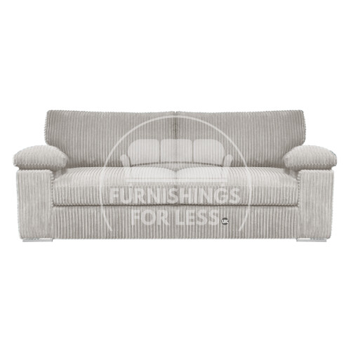 (Silver, 3 Seater) Delta Fullback Cord Corner Sofa Range