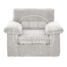 (Silver, Armchair) Delta Fullback Cord Corner Sofa Range