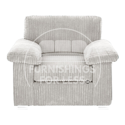 (Silver, Armchair) Delta Fullback Cord Corner Sofa Range