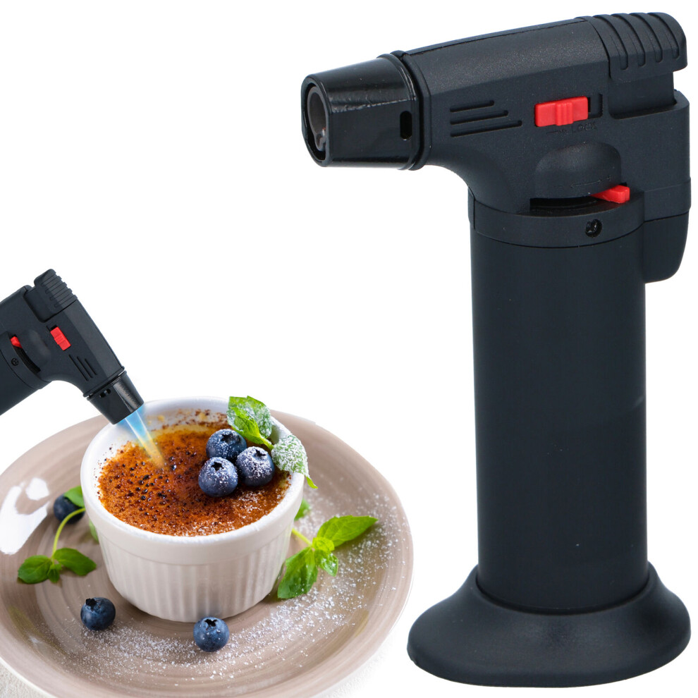 Creme Brulee Burner Refillable Butane Blow Torch BBQ Flame Adjustment Child Lock