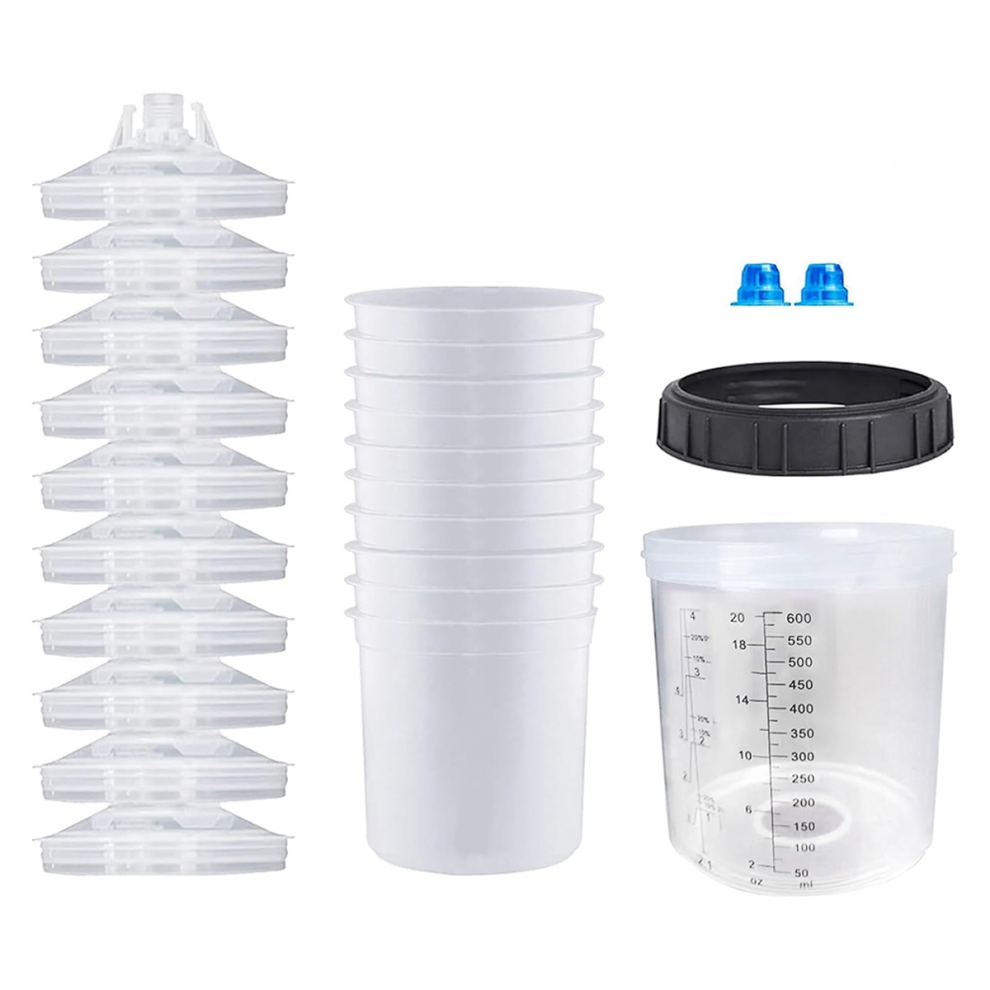 Wulinshop Disposable Paint Guncup Liner And Cap System 20 Oz 4851142748383