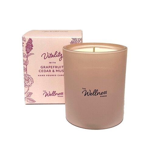 Potters Crouch Wellness Range Glass Candle - Grapefruit, Cedar & Musj