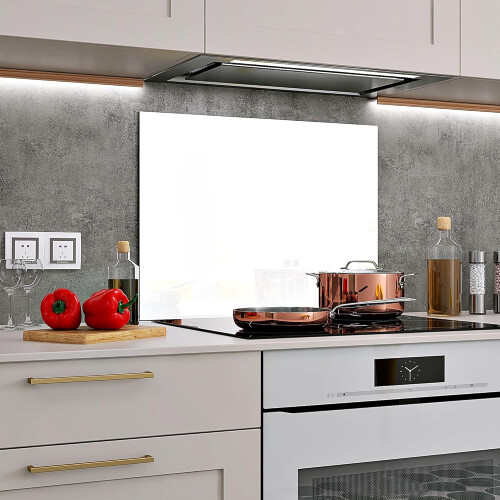 BELOFAY 6mm White Glass Splashback for Kitchen 2