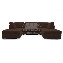 (Chocolate) Bishop U-Shape Fullback Jumbo Cord Fabric