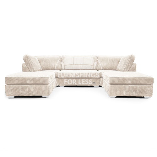(Cream) Bishop U-Shape Fullback Jumbo Cord Fabric