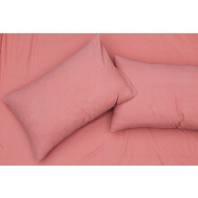 Elegant 100% Cotton Housewife Pillowcases - Dark Rose