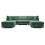 (Green) Bishop U-Shape Fullback Jumbo Cord Fabric 1