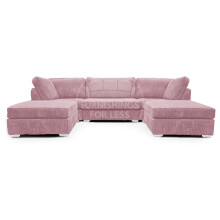(Pink) Bishop U-Shape Fullback Jumbo Cord Fabric