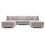(Silver) Bishop U-Shape Fullback Jumbo Cord Fabric 1