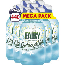 Fairy Outdoorable Fabric Conditioner 440 Washes, Ultra Concentrated Formula For Sensitive Skin & Dermatologically Tested - 100% Recycled Bottle x8