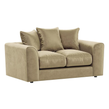 (Beige, 2 Seater) Brooklyn Plush Velvet Fibre 3 & 2 Seater Sofa Set
