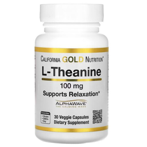 California Gold Nutrition, L-Θεανίνη, Featuring AlphaWave, 100 mg, 30 Βεγ Κιέψουλες