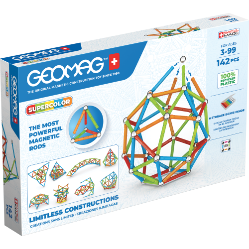 Geomag Magnetic Supercolor - 142 Pieces