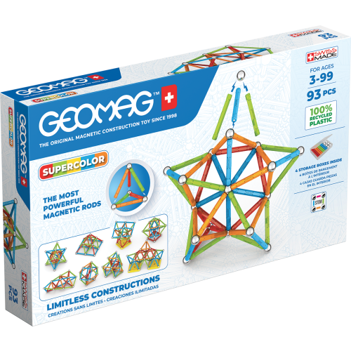 Geomag Magnetic Supercolor - 93 Pieces