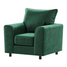 (Green, Armchair) Brooklyn Plush Velvet Foam 3 & 2 Seater Sofa Set