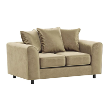 (Beige, 2 Seater) Brooklyn Plush Velvet Foam 3 & 2 Seater Sofa Set
