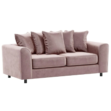 (Pink, 3 Seater) Brooklyn Plush Velvet Foam 3 & 2 Seater Sofa Set