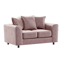 (Pink, 2 Seater) Brooklyn Plush Velvet Foam 3 & 2 Seater Sofa Set
