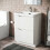 NES Home Nes Home White Basin Vanity Unit and Tap with Waste Set 2