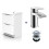 NES Home Nes Home White Basin Vanity Unit and Tap Set 1