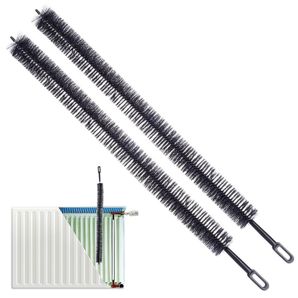 GEEZY Set of 2 Radiator Cleaning Brush 71cm Long Reach Flexible Radiator Duster