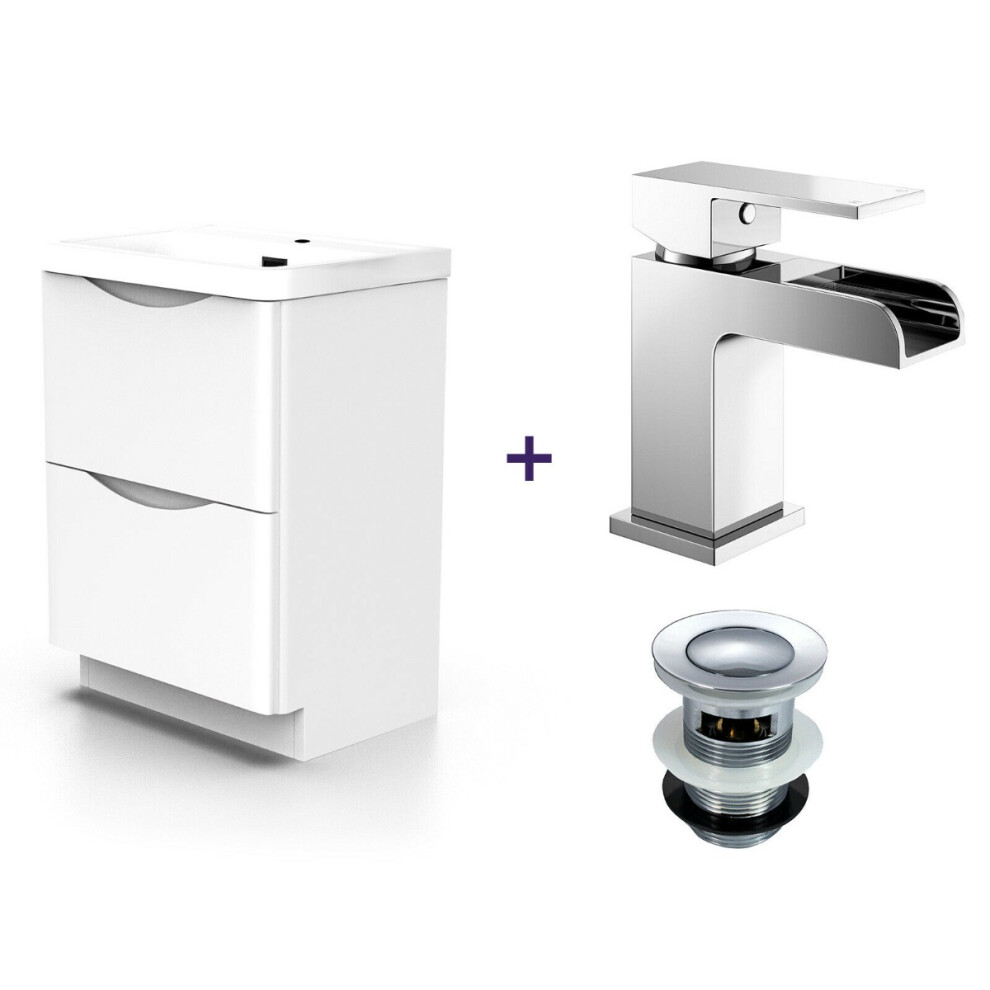 Nes Home Basin Vanity Unit Tap and Waste Set