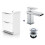 NES Home Nes Home White Basin Vanity Unit and Tap Set with Free Waste 1