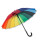 (rainbow) 16 Ribs Long Handle Travel Umbrella Automatic 1