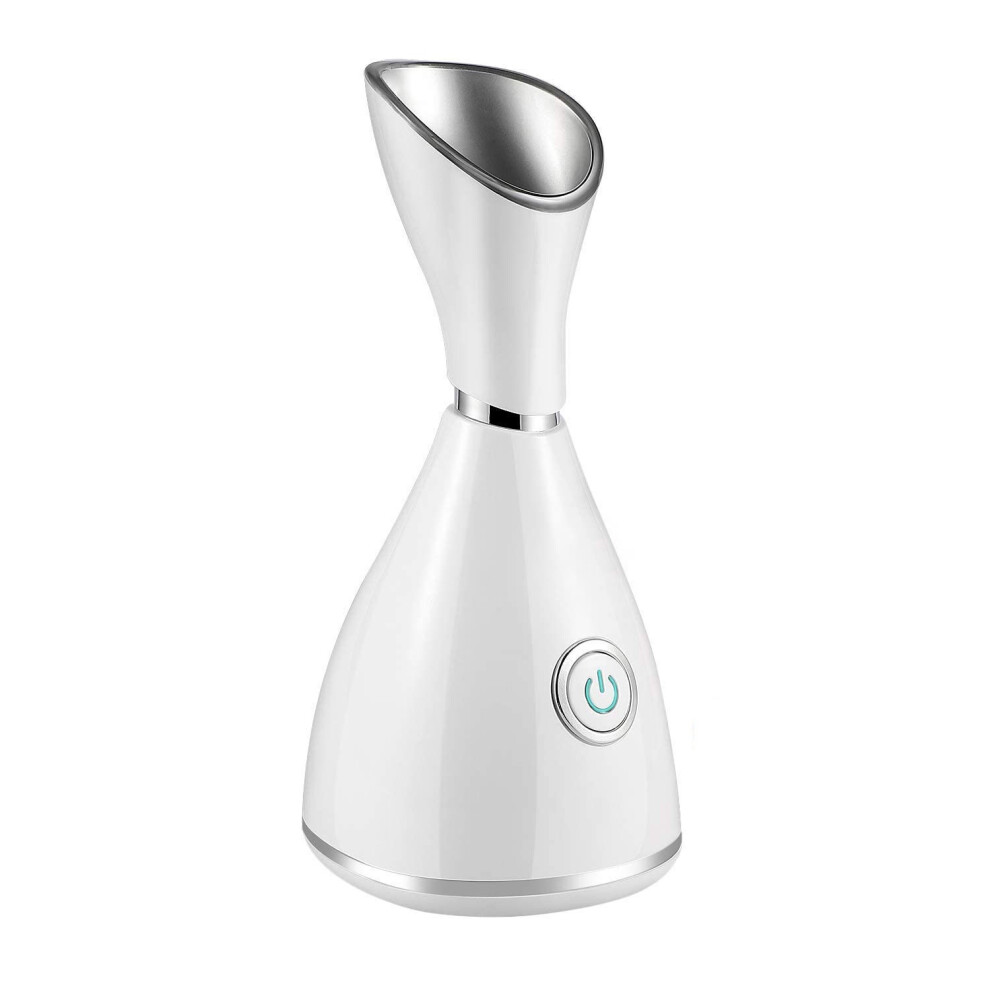 Chronus White Nano Ionic Face Steamer - 10X Penetration For Facial, Unclogs Pores, Moisturizing Spa Humidifier(White)
