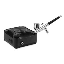 Chronus Powerful 40PSI Adjustable Output Airbrush Kit,Dual Action Multi-Function Air Brush Compressor Set for Painting Make Up Decoration Art Craft
