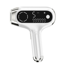 Dispositivo de depilación IPL con 5 niveles de intensidad, 999.999 flashes y pantalla LED para resultados duraderos.