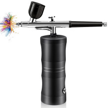 Chronus Air Brush Kit with Air Compressor, Durable Cordless Airbrush, 0.3mm Nozzle Nail Airbrush Machine, Used for Art Spraying, Makeup, Painting,