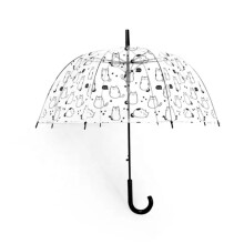 (squish mallow) Ladies Birdcage Rain Strong Umbrella Walking Lengt