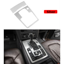 (gear Silver) Car Console CD Panel Decoration Gearshift Frame Cover Trim For Audi Q7
