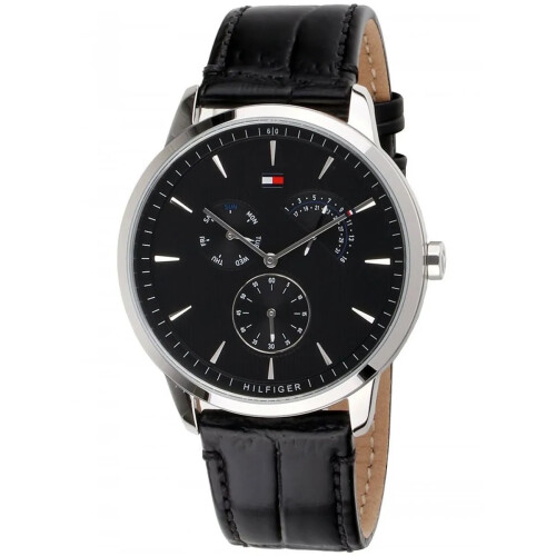 Tommy Hilfiger TOMMY HILFIGER 1710391 MEN'S WATCH BLACK STRAP BLACK DIAL SILVER CASE 2