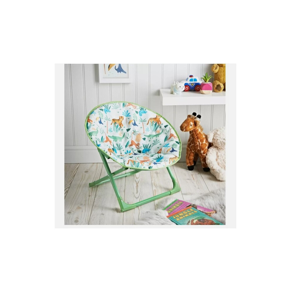 Childrens Kids Bedroom Foldable Safari Moon Chair Seat