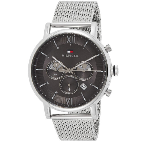 Tommy Hilfiger TOMMY HILFIGER 1710396 MEN'S WATCH SILVER STRAP GREY DIAL SILVER CASE 2