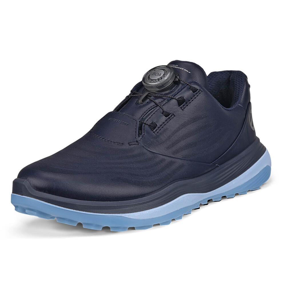 (UK 6.5-7, Night Sky) Ecco Womens LT1 W Boa Fastening Waterproof Leather Spikeless Golf Shoes