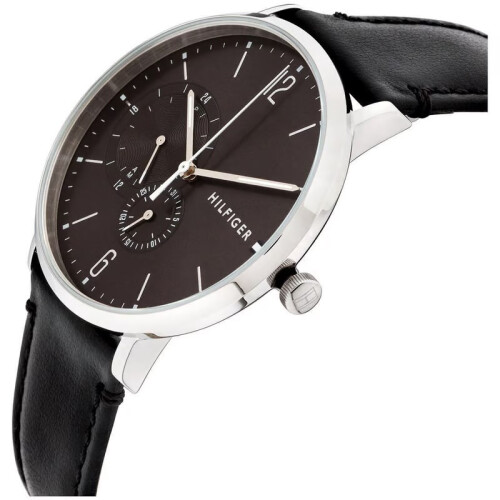 Tommy Hilfiger TOMMY HILFIGER 1710406 MEN'S WATCH BLACK STRAP BLACK  DIAL SILVER CASE 2