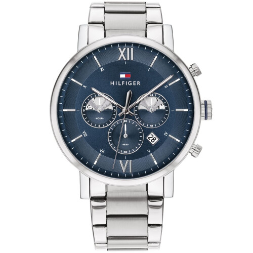 Tommy Hilfiger TOMMY HILFIGER 1710409 MEN'S WATCH SILVER STRAP BLUE DIAL SILVER CASE 2