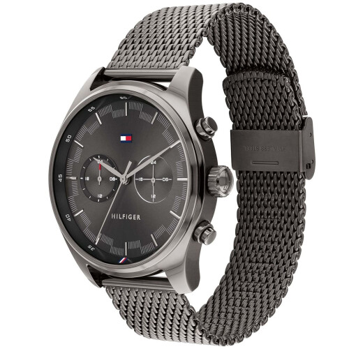 Tommy Hilfiger TOMMY HILFIGER 1710421 MEN'S WATCH GREY STRAP GREY DIAL GREY CASE 2