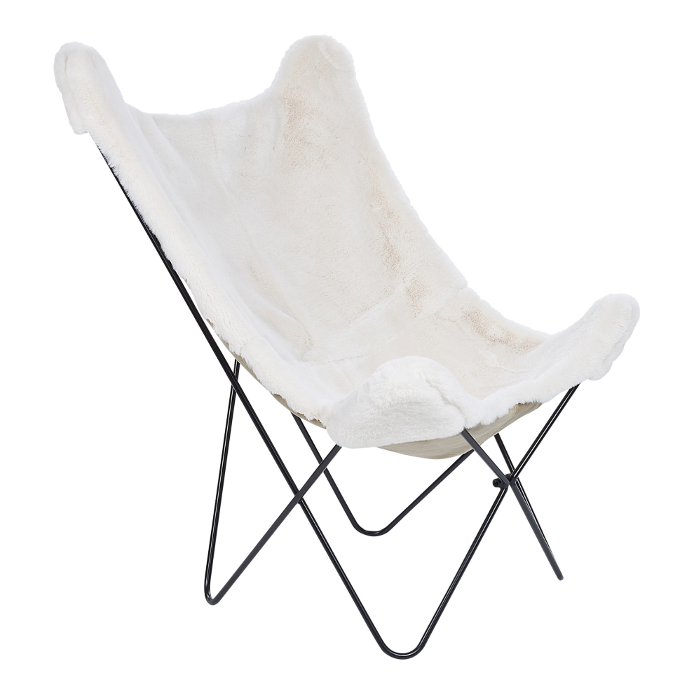 Armchair NYBRO Faux Fur White