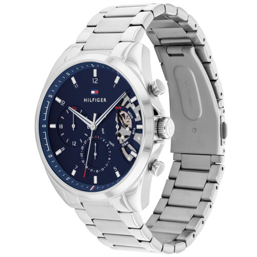 Tommy Hilfiger TOMMY HILFIGER 1710448 MEN'S WATCH SILVER STRAP BLUE DIAL SILVER CASE 2