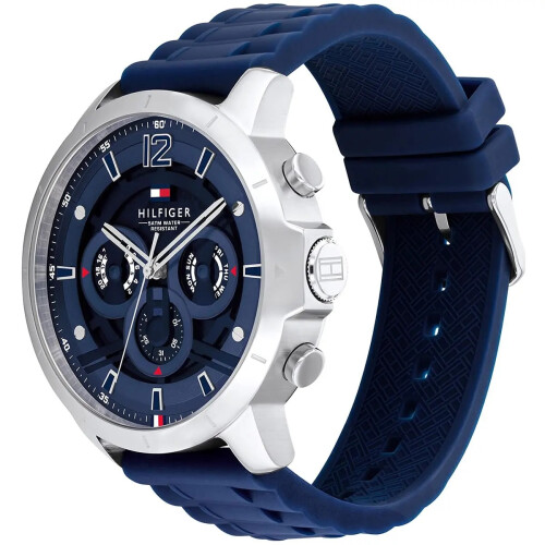 Tommy Hilfiger TOMMY HILFIGER 1710489 MEN'S WATCH BLUE STRAP BLUE DIAL SILVER CASE 2