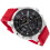 Tommy Hilfiger TOMMY HILFIGER 1710490 MEN'S WATCH RED STRAP BLACK DIAL SILVER CASE 5