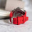 Tommy Hilfiger TOMMY HILFIGER 1710490 MEN'S WATCH RED STRAP BLACK DIAL SILVER CASE 6